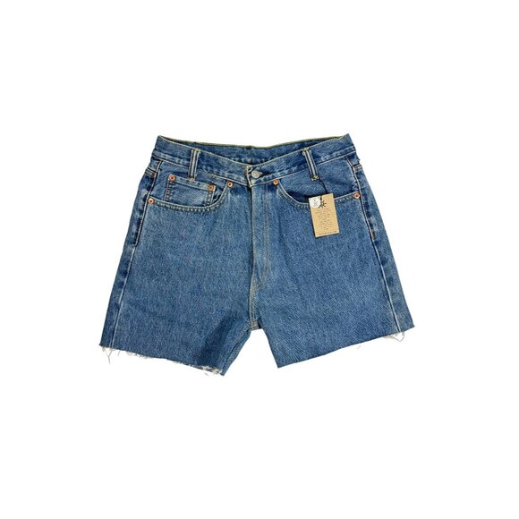 Levis Vintage 550 Woman Size 4 High-Waisted  Denim Shorts  Frayed Hem - Picture 1 of 10